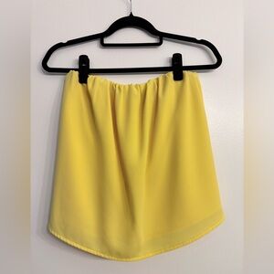 Yellow Strapless Shirt- Judith March